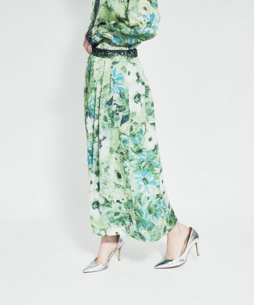 Leilian / レリアン ミニ・ひざ丈スカート | プリントフレアスカート | 詳細5