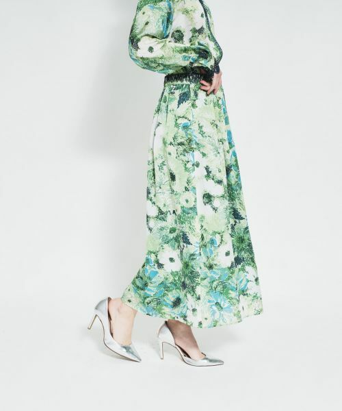 Leilian / レリアン ミニ・ひざ丈スカート | プリントフレアスカート | 詳細7