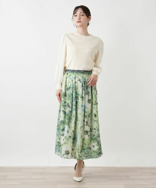 Leilian / レリアン ミニ・ひざ丈スカート | プリントフレアスカート | 詳細8