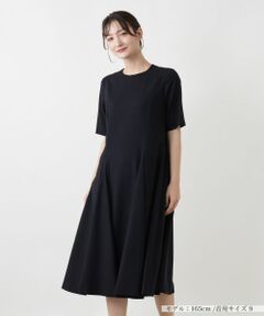 Leilian / レリアン ドレス | クルーネックフレアワンピース