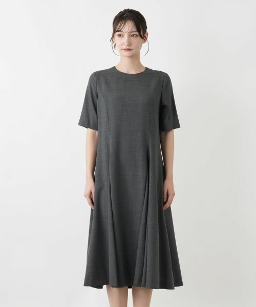 Leilian / レリアン ドレス | クルーネックフレアワンピース | 詳細8