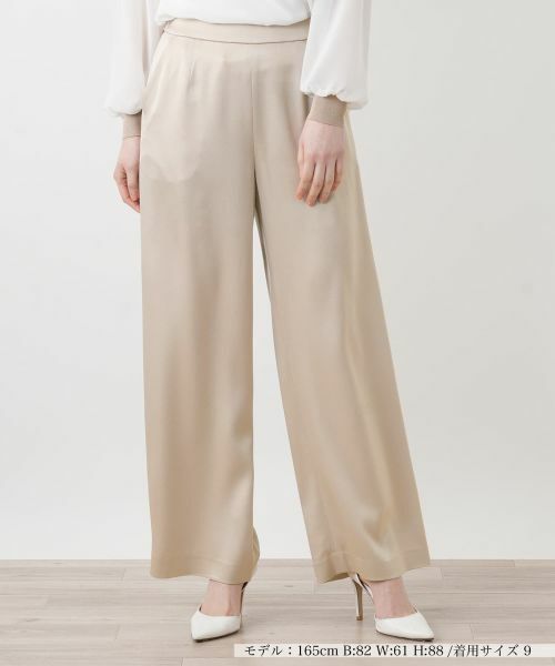 Leilian / レリアン その他パンツ | ワイドサテンパンツ【26年3月カタログ】 | 詳細18
