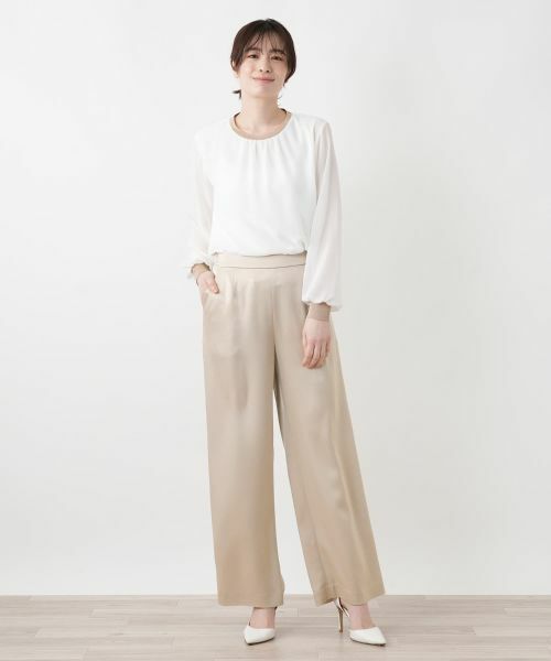 Leilian / レリアン その他パンツ | ワイドサテンパンツ【26年3月カタログ】 | 詳細19