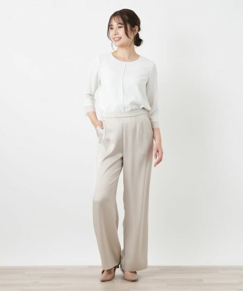 Leilian / レリアン その他パンツ | ワイドサテンパンツ【26年3月カタログ】 | 詳細2