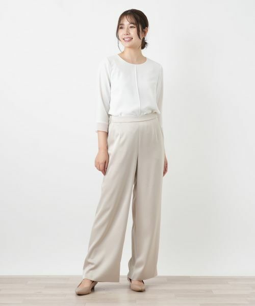 Leilian / レリアン その他パンツ | ワイドサテンパンツ【26年3月カタログ】 | 詳細3