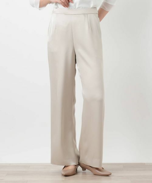 Leilian / レリアン その他パンツ | ワイドサテンパンツ【26年3月カタログ】 | 詳細9