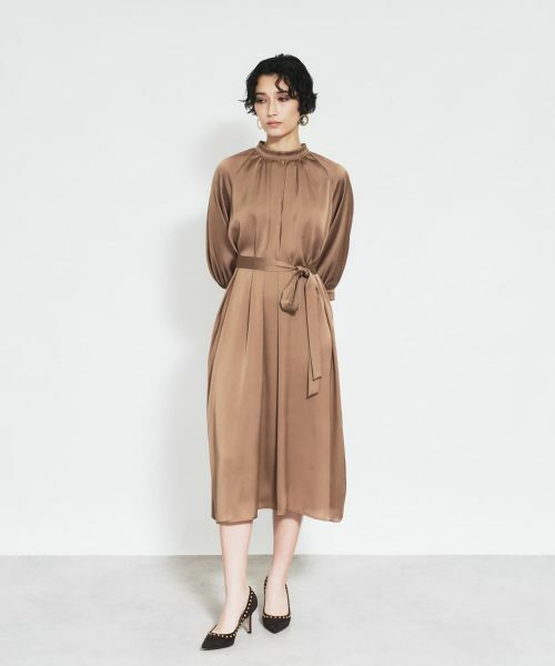 Leilian / レリアン ドレス | サテンベルテッドワンピース | 詳細1