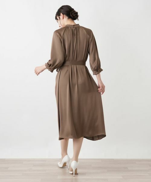 Leilian / レリアン ドレス | サテンベルテッドワンピース | 詳細12
