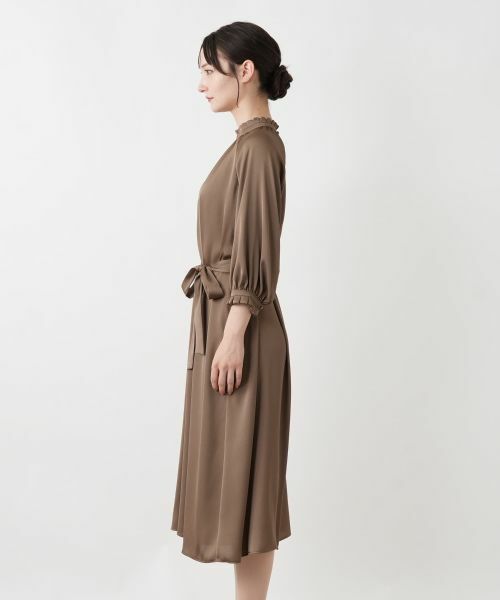 Leilian / レリアン ドレス | サテンベルテッドワンピース | 詳細15