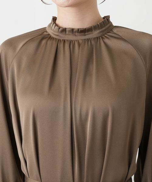 Leilian / レリアン ドレス | サテンベルテッドワンピース | 詳細17