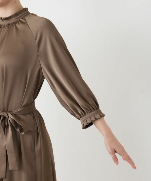 Leilian / レリアン ドレス | サテンベルテッドワンピース | 詳細19
