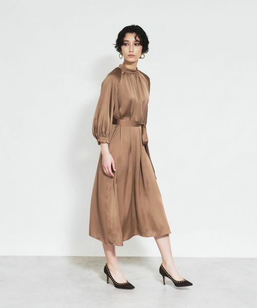 Leilian / レリアン ドレス | サテンベルテッドワンピース | 詳細3