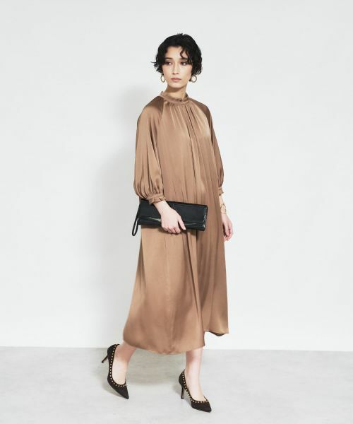 Leilian / レリアン ドレス | サテンベルテッドワンピース | 詳細4