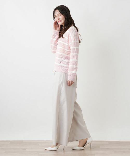 Leilian / レリアン カーディガン・ボレロ | ボーダーハイネックニットブルゾン | 詳細2