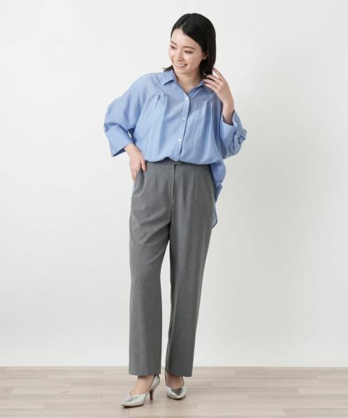 Leilian / レリアン その他パンツ | タブフロントストレートパンツ | 詳細1