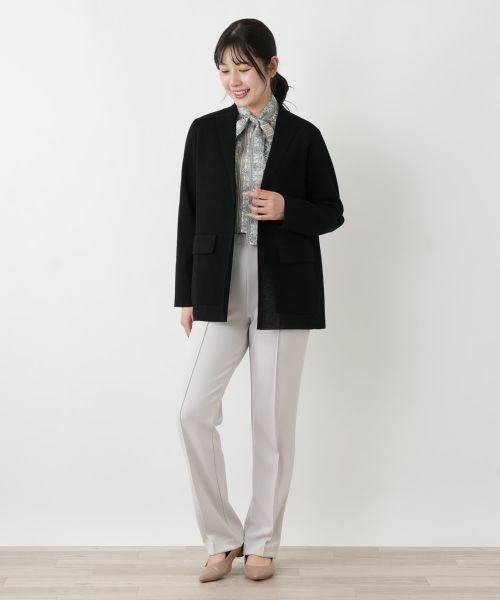 Leilian / レリアン テーラードジャケット | ノーボタンジャケット【ROCHAS Premiere】 | 詳細1