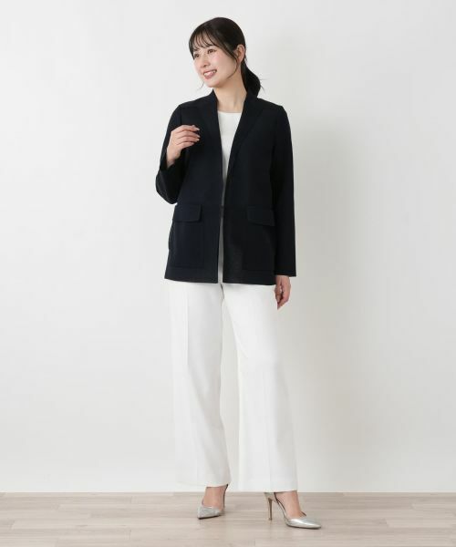 Leilian / レリアン テーラードジャケット | ノーボタンジャケット【ROCHAS Premiere】 | 詳細4