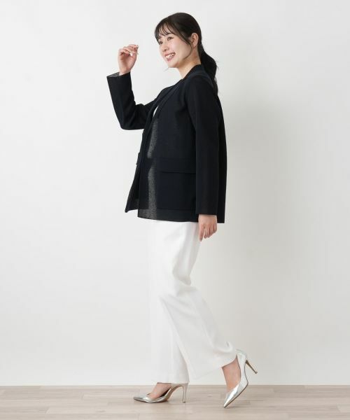 Leilian / レリアン テーラードジャケット | ノーボタンジャケット【ROCHAS Premiere】 | 詳細5