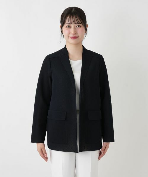 Leilian / レリアン テーラードジャケット | ノーボタンジャケット【ROCHAS Premiere】 | 詳細7