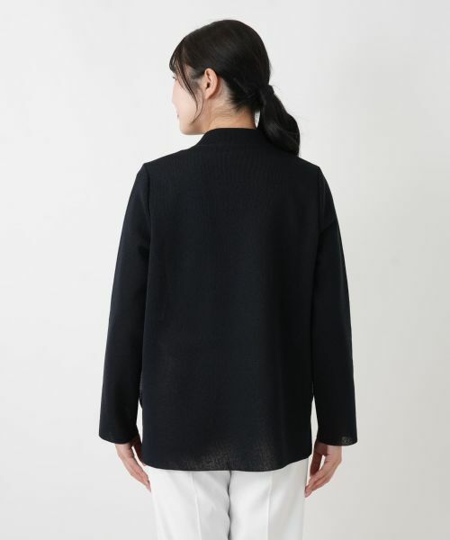 Leilian / レリアン テーラードジャケット | ノーボタンジャケット【ROCHAS Premiere】 | 詳細9