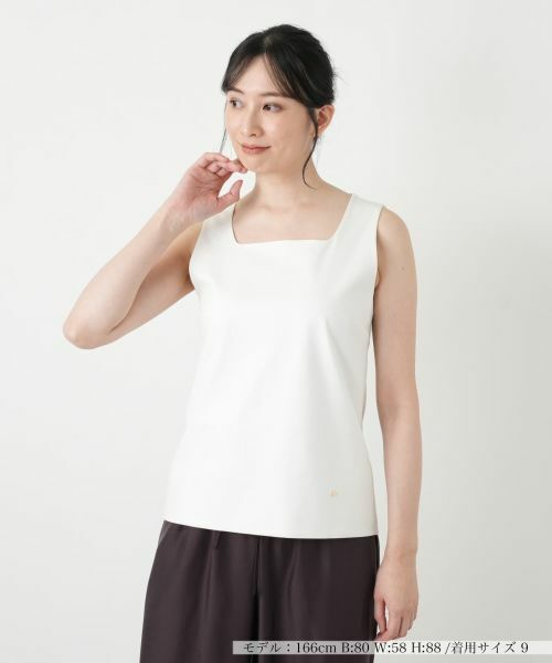 Leilian / レリアン カットソー | スムースジャージーインナー【2026年_4月カタログ】（アイボリー）