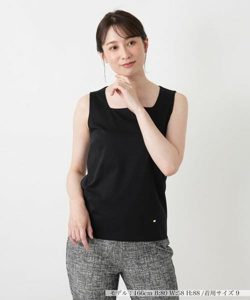 Leilian / レリアン カットソー | スムースジャージーインナー【2026年_4月カタログ】（ブラック）