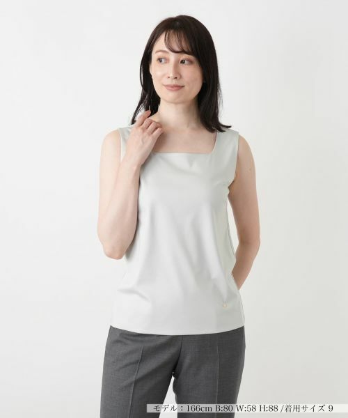 Leilian / レリアン カットソー | スムースジャージーインナー【2026年_4月カタログ】（グレー）