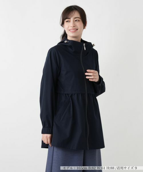 Leilian / レリアン その他アウター | フーデッドフレアコート（ネイビー）