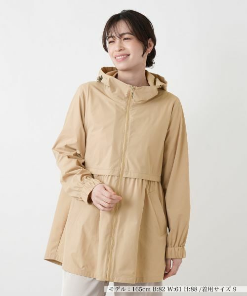 Leilian / レリアン その他アウター | フーデッドフレアコート（キャメル系）