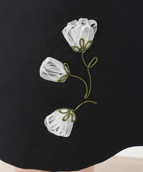 Leilian / レリアン ミニ・ひざ丈スカート | 刺繍ミディスカート | 詳細18