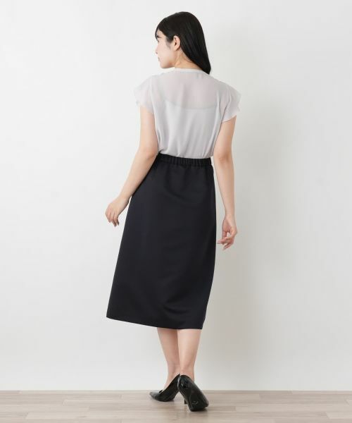 Leilian / レリアン ミニ・ひざ丈スカート | 刺繍ミディスカート | 詳細3