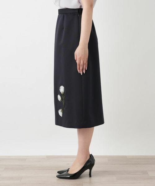 Leilian / レリアン ミニ・ひざ丈スカート | 刺繍ミディスカート | 詳細6