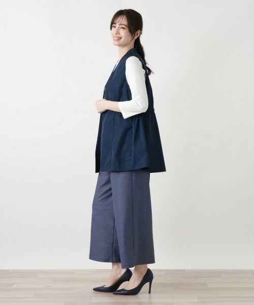 Leilian / レリアン テーラードジャケット | Vネックフレアベスト【Leilian WHITE LABEL】 | 詳細2