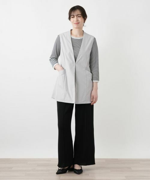 Leilian / レリアン テーラードジャケット | Vネックフレアベスト【Leilian WHITE LABEL】 | 詳細7