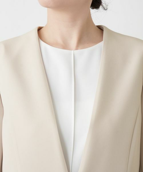 Leilian / レリアン テーラードジャケット | ノーカラーVネックジャケット【Leilian WHITE LABEL】 | 詳細13