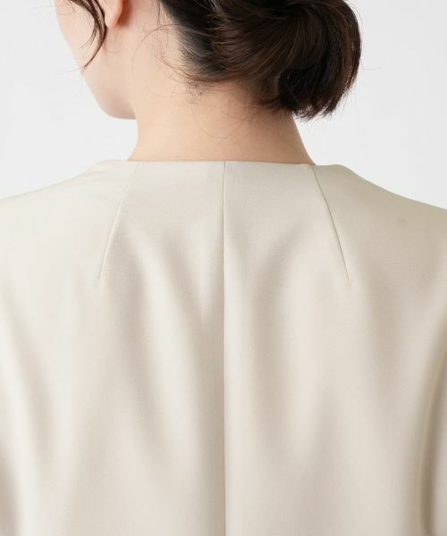Leilian / レリアン テーラードジャケット | ノーカラーVネックジャケット【Leilian WHITE LABEL】 | 詳細14