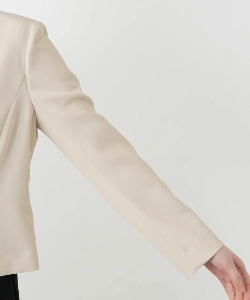 Leilian / レリアン テーラードジャケット | ノーカラーVネックジャケット【Leilian WHITE LABEL】 | 詳細15