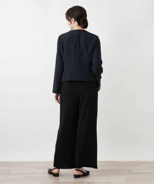 Leilian / レリアン テーラードジャケット | ノーカラーVネックジャケット【Leilian WHITE LABEL】 | 詳細6