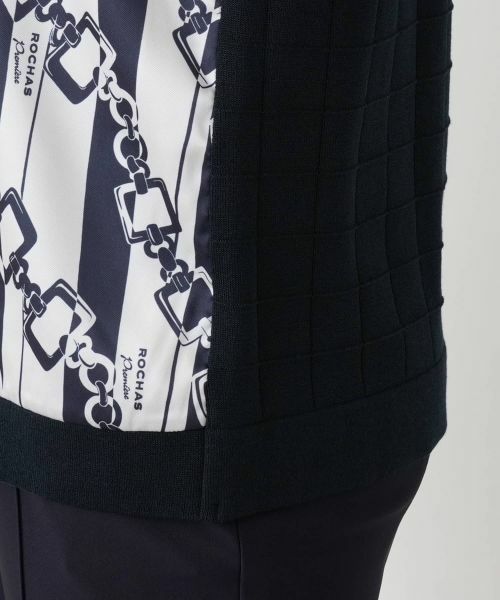 Leilian / レリアン ニット・セーター | チェーン柄切替クルーネックニット【ROCHAS Premiere】【RATTI】 | 詳細10