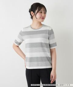 Leilian / レリアン ニット・セーター | ボーダークルーネックニット【ROCHAS Premiere】