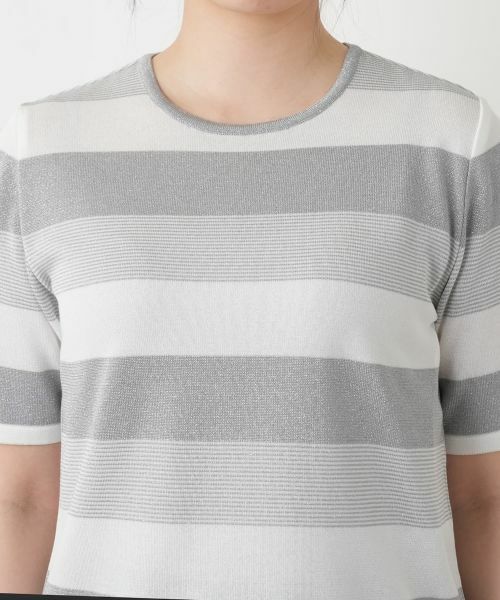 Leilian / レリアン ニット・セーター | ボーダークルーネックニット【ROCHAS Premiere】 | 詳細10
