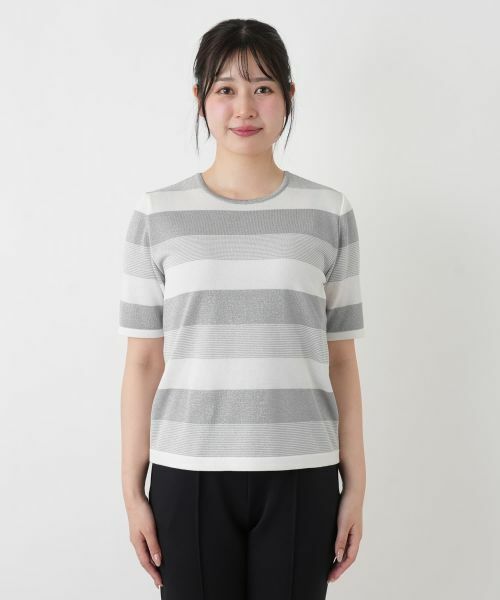 Leilian / レリアン ニット・セーター | ボーダークルーネックニット【ROCHAS Premiere】 | 詳細17