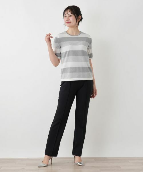 Leilian / レリアン ニット・セーター | ボーダークルーネックニット【ROCHAS Premiere】 | 詳細4