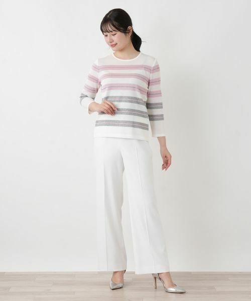 Leilian / レリアン ニット・セーター | ボーダークルーネックニット【ROCHAS Premiere】 | 詳細1