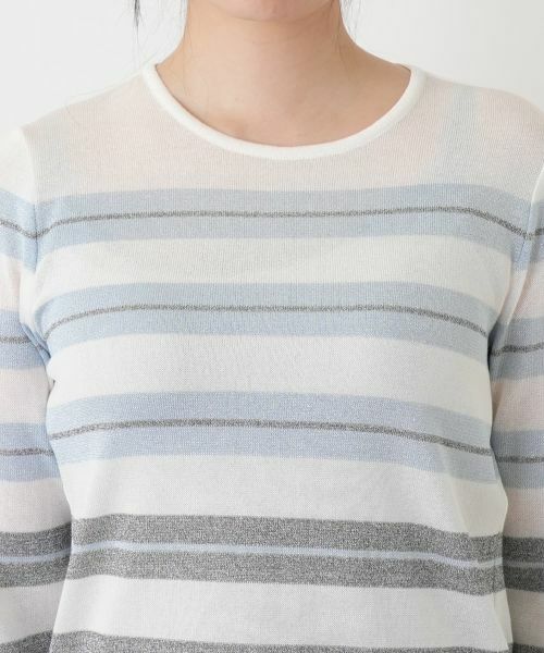 Leilian / レリアン ニット・セーター | ボーダークルーネックニット【ROCHAS Premiere】 | 詳細10