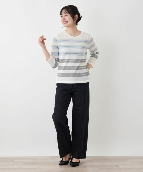 Leilian / レリアン ニット・セーター | ボーダークルーネックニット【ROCHAS Premiere】 | 詳細18