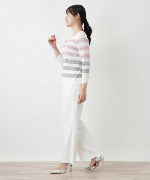 Leilian / レリアン ニット・セーター | ボーダークルーネックニット【ROCHAS Premiere】 | 詳細2