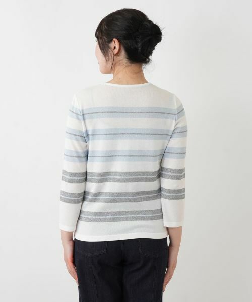 Leilian / レリアン ニット・セーター | ボーダークルーネックニット【ROCHAS Premiere】 | 詳細23