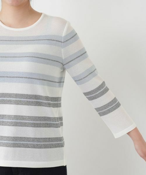 Leilian / レリアン ニット・セーター | ボーダークルーネックニット【ROCHAS Premiere】 | 詳細26