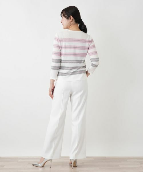 Leilian / レリアン ニット・セーター | ボーダークルーネックニット【ROCHAS Premiere】 | 詳細3